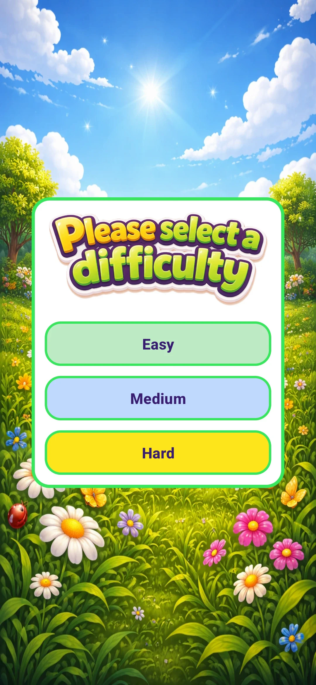 Difficulty selector